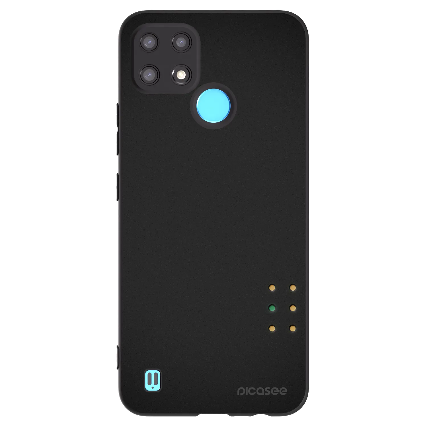 Picasee Μαύρη θήκη σιλικόνης για Realme C21 - Pulse