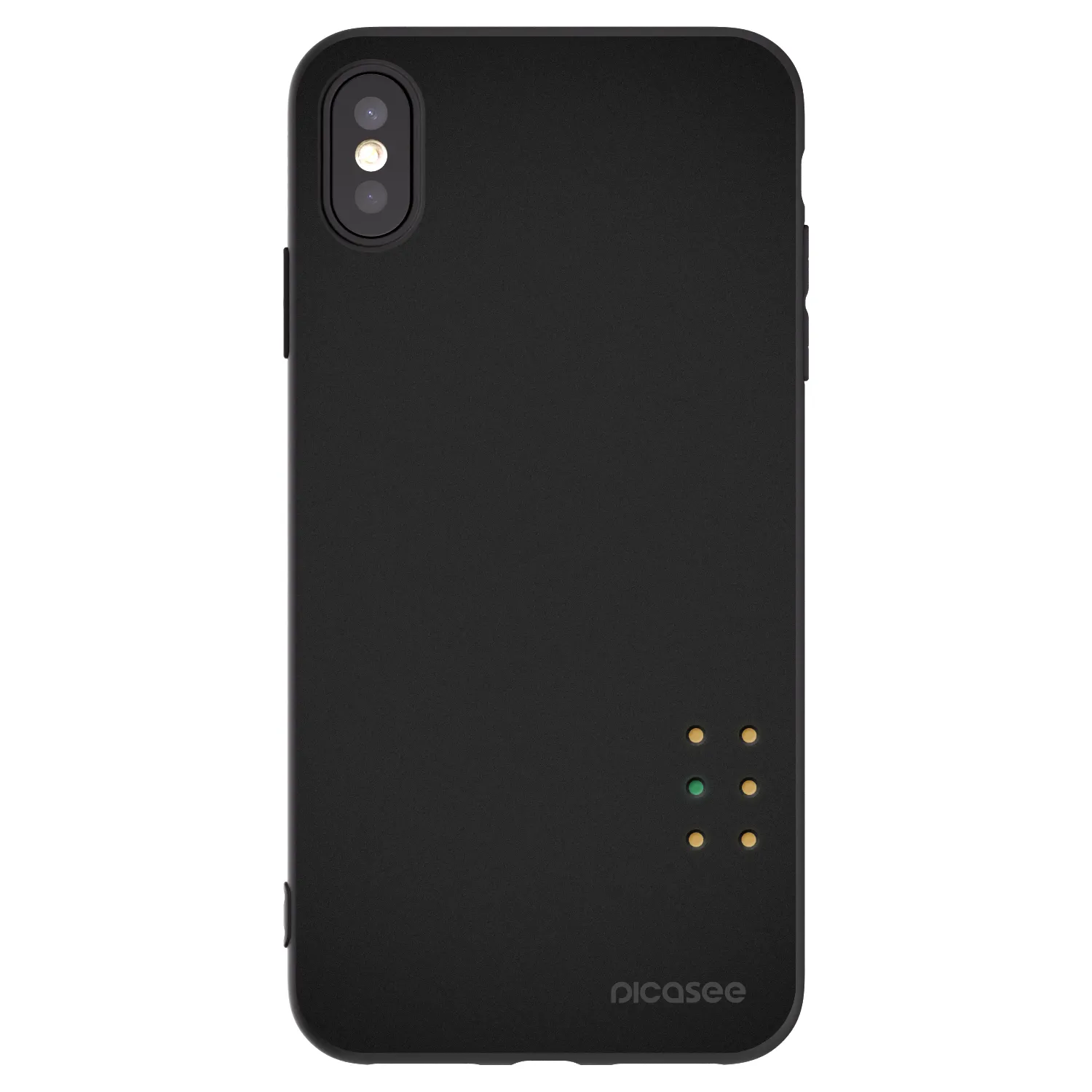 Picasee Μαύρη θήκη σιλικόνης για Apple iPhone XS Max - Pulse
