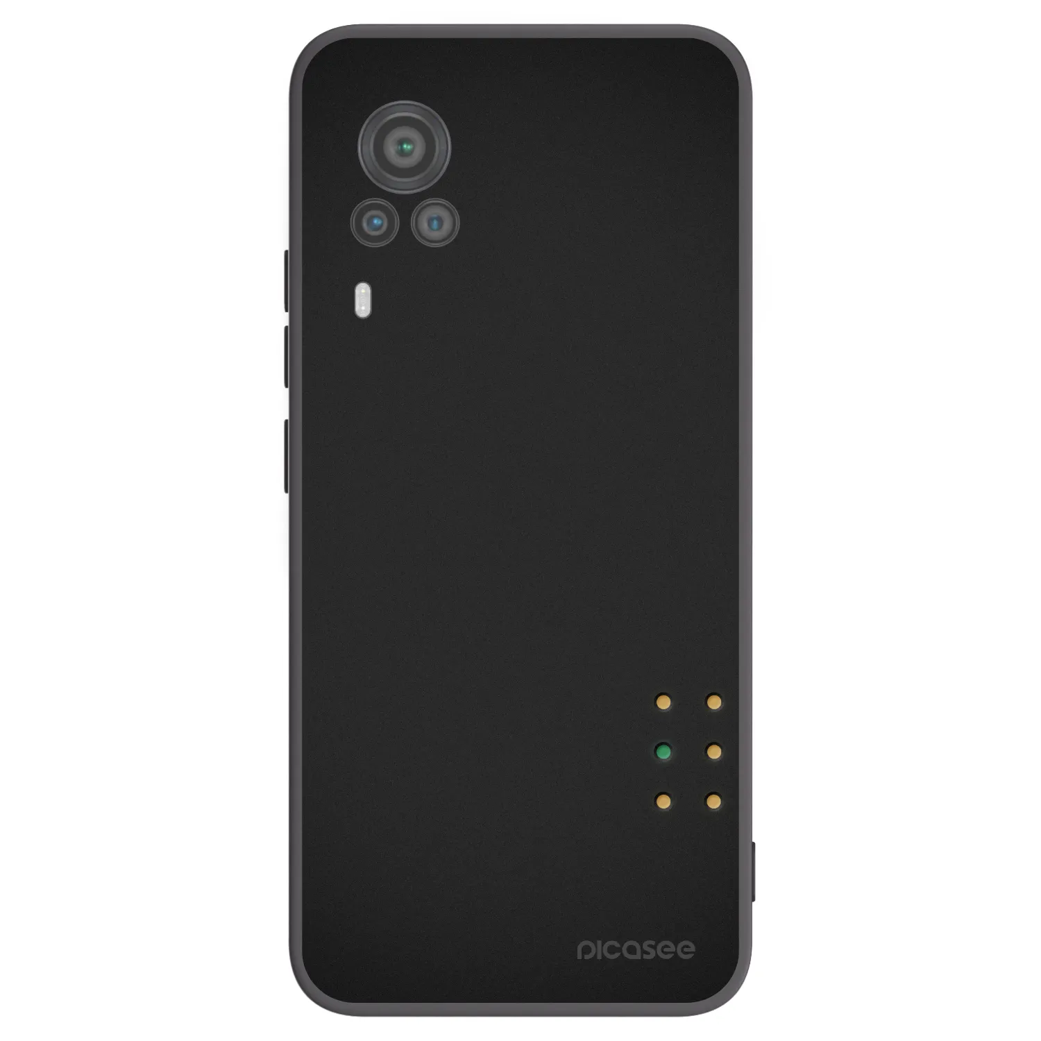 Picasee Μαύρη θήκη σιλικόνης για Vivo X60 Pro 5G - Pulse