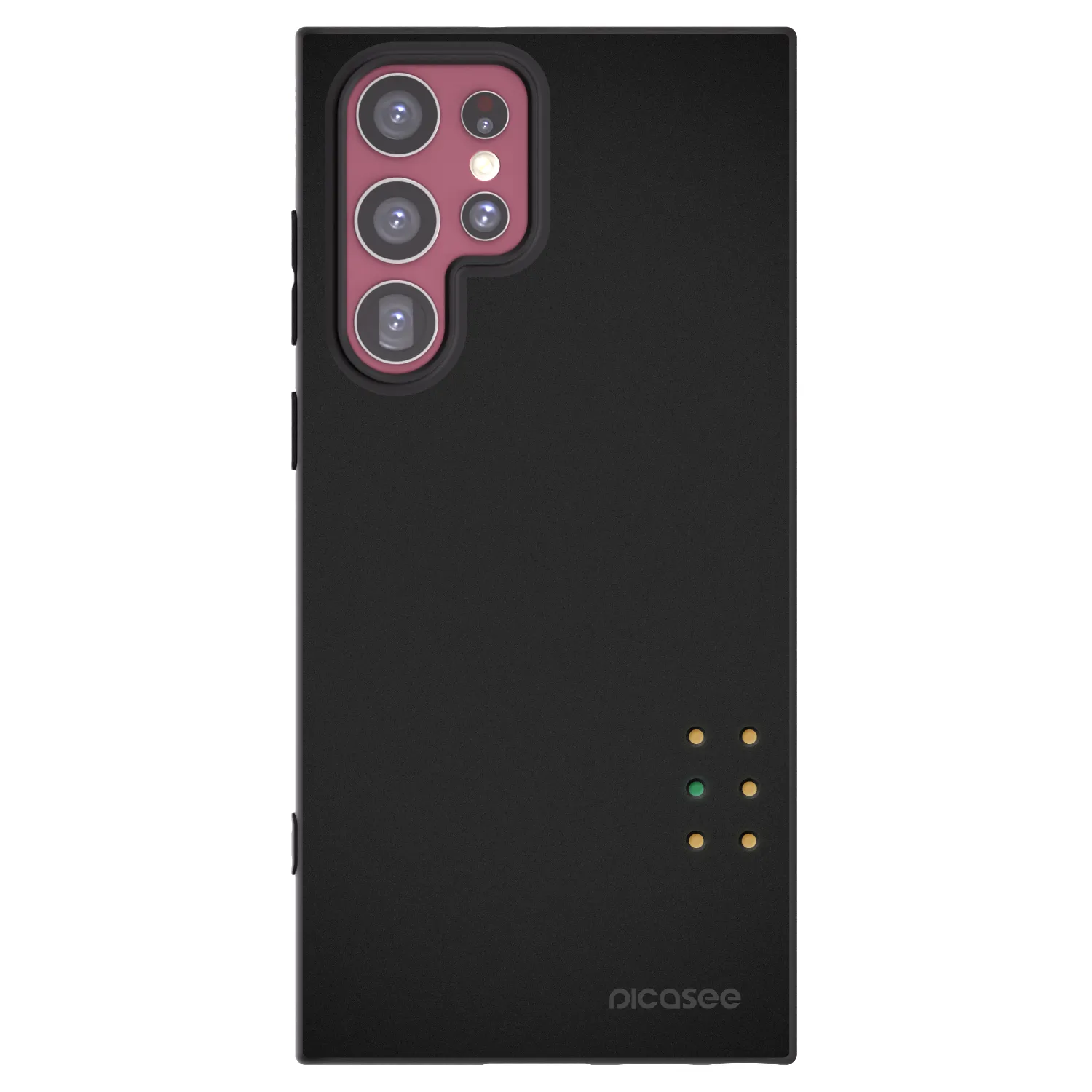 Picasee Μαύρη θήκη σιλικόνης για Samsung Galaxy S22 Ultra 5G - Pulse
