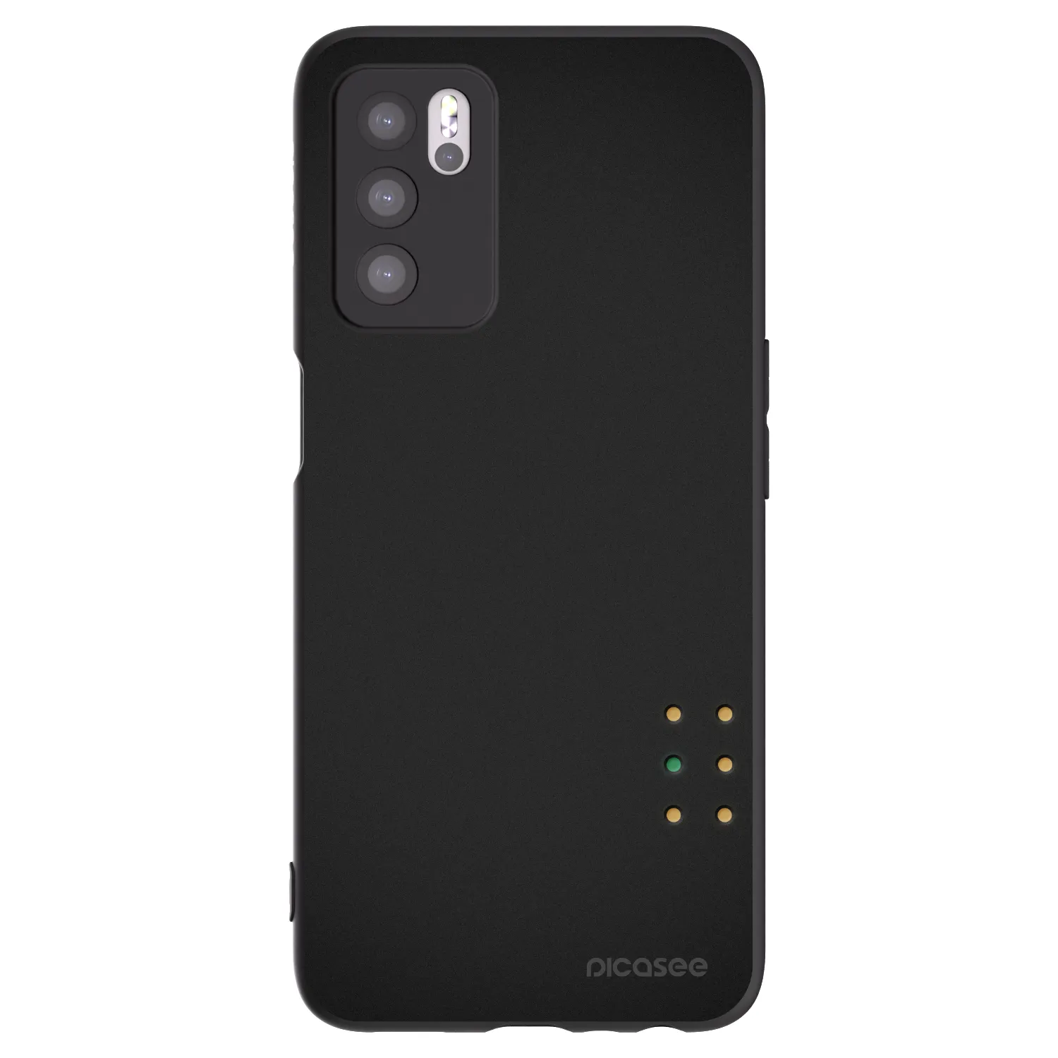 Picasee Μαύρη θήκη σιλικόνης για OPPO A16 - Pulse