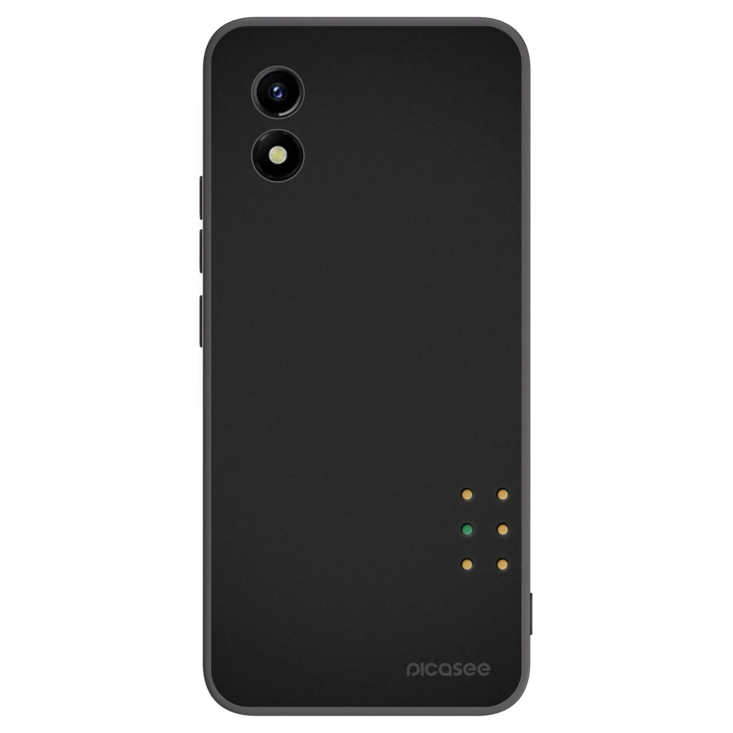 Picasee Μαύρη θήκη σιλικόνης για Vivo Y01 - Pulse