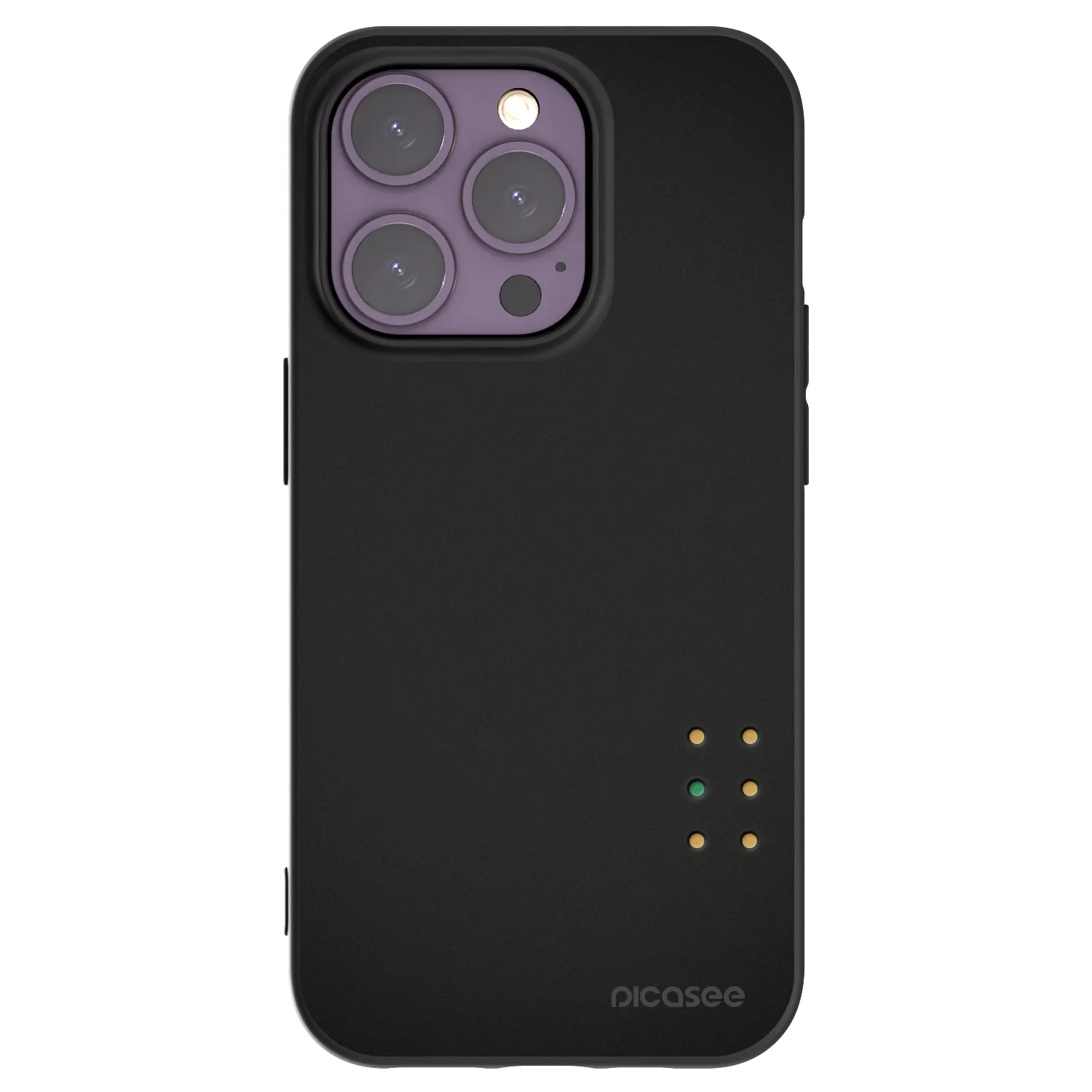 Picasee Μαύρη θήκη σιλικόνης για Apple iPhone 14 Pro - Pulse