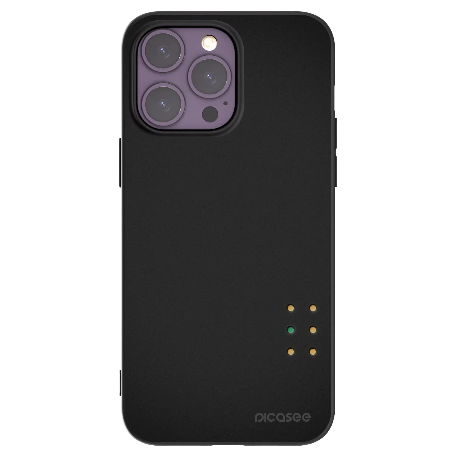 Picasee Μαύρη θήκη σιλικόνης για Apple iPhone 14 Pro Max - Pulse