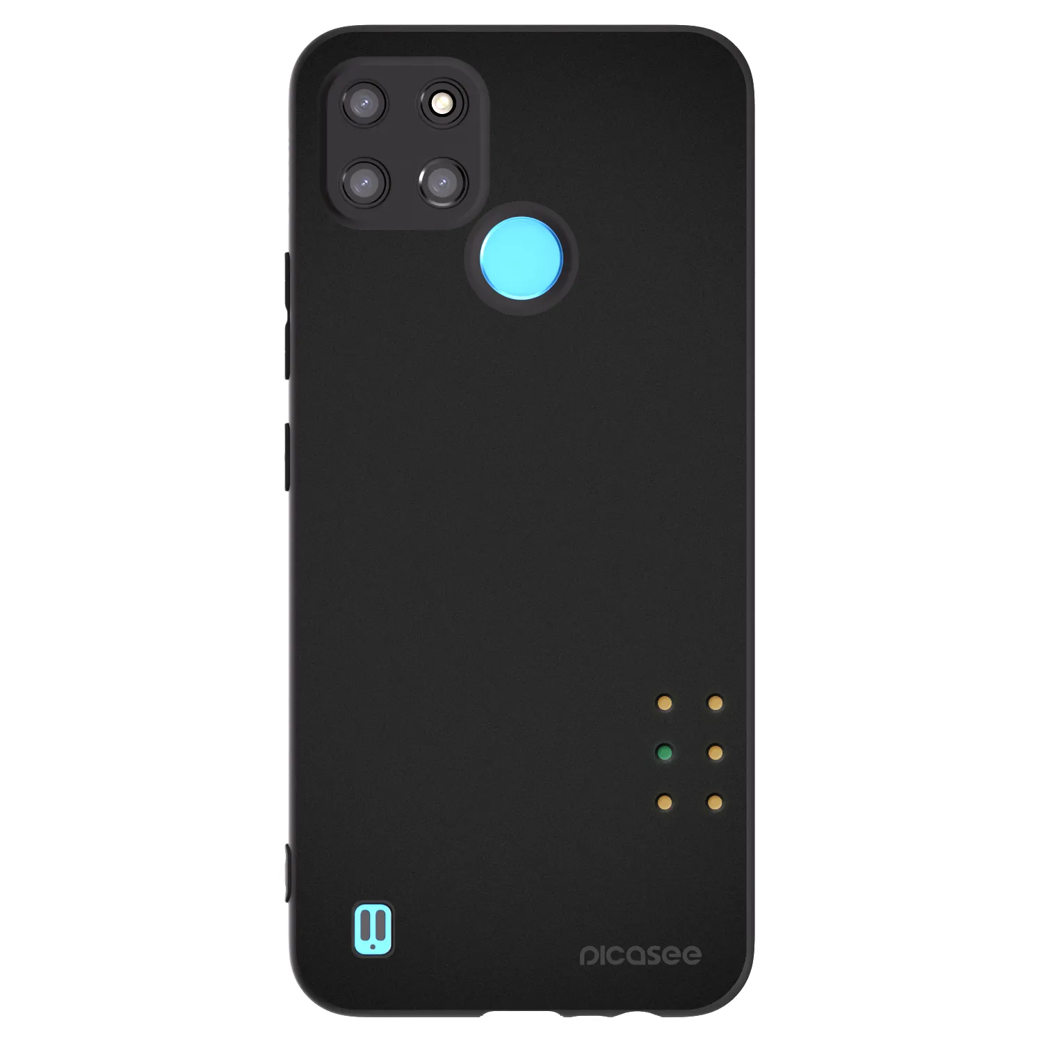 Picasee Μαύρη θήκη σιλικόνης για Realme C21Y - Pulse