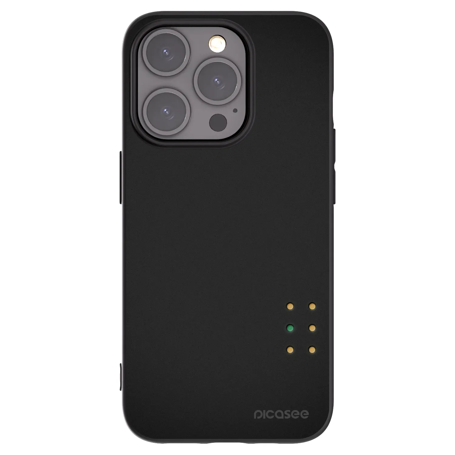Picasee Μαύρη θήκη σιλικόνης για Apple iPhone 15 Pro - Pulse