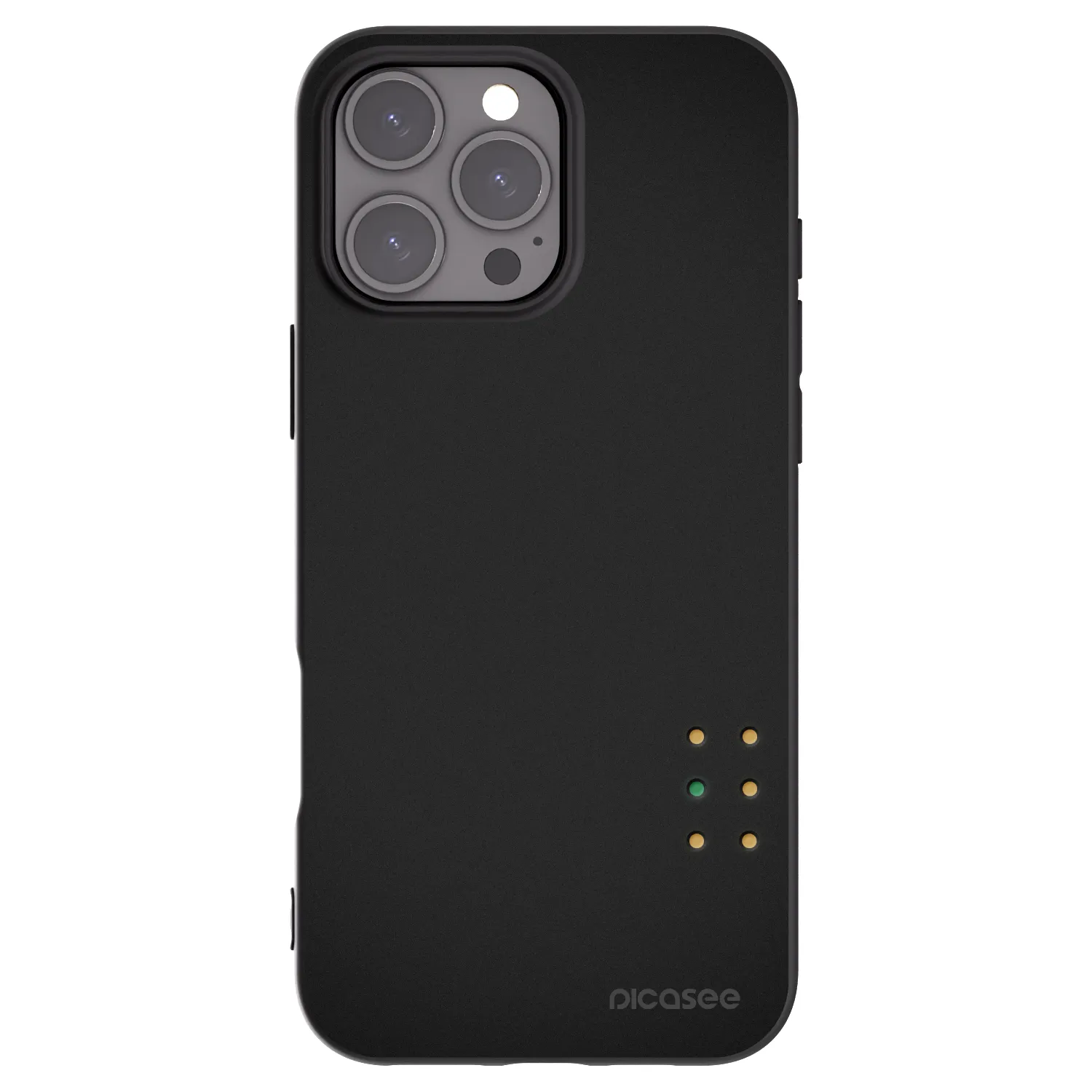 Picasee Μαύρη θήκη σιλικόνης για Apple iPhone 16 Pro Max - Pulse