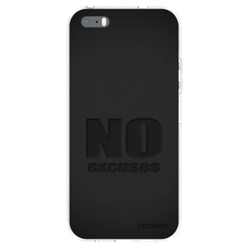 Picasee διαφανής θήκη σιλικόνης Apple iPhone 5/5S/SE - No Excuses