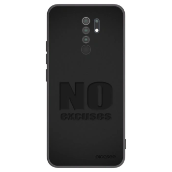 Picasee Μαύρη θήκη σιλικόνης για Xiaomi Redmi 9 - No Excuses