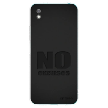 Picasee Μαύρη θήκη σιλικόνης για Xiaomi Redmi 9A - No Excuses