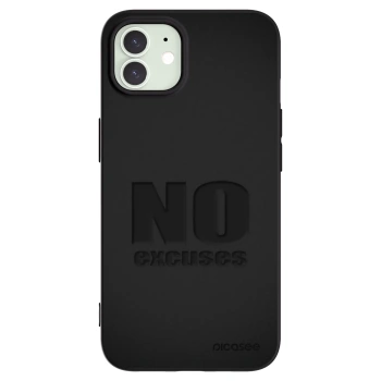 Picasee Μαύρη θήκη σιλικόνης για Apple iPhone 12 - No Excuses