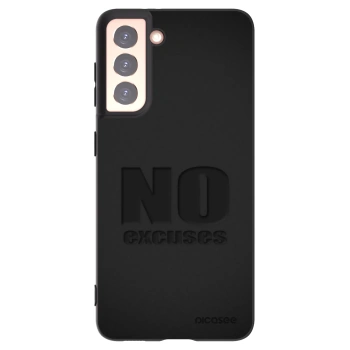 Picasee Μαύρη θήκη σιλικόνης για Samsung Galaxy S21 5G G991B - No Excuses
