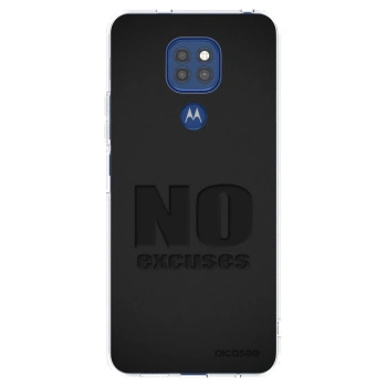 Picasee διαφανής θήκη σιλικόνης Motorola Moto G9 Play - No Excuses