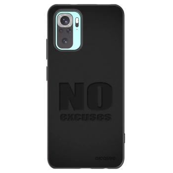 Picasee Μαύρη θήκη σιλικόνης για Xiaomi Redmi Note 10 Pro - No Excuses