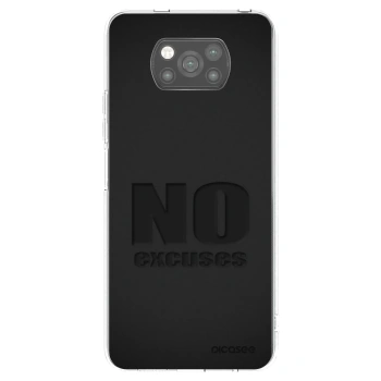 Picasee Μαύρη θήκη σιλικόνης για Xiaomi Poco X3 Pro - No Excuses