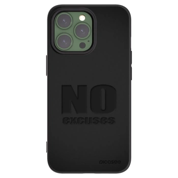 Picasee Μαύρη θήκη σιλικόνης για Apple iPhone 13 Pro - No Excuses