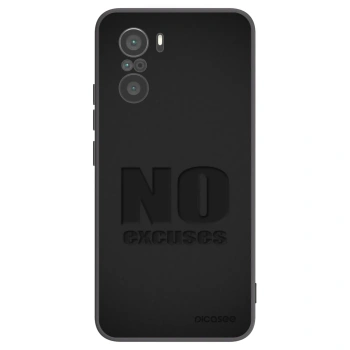 Picasee Μαύρη θήκη σιλικόνης για Xiaomi Poco F3 - No Excuses