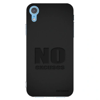 Picasee διαφανής θήκη σιλικόνης Apple iPhone XR - No Excuses