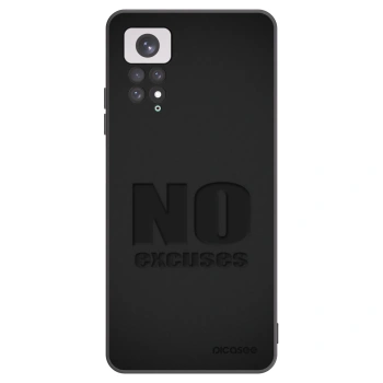 Picasee Μαύρη θήκη σιλικόνης για Xiaomi Redmi Note 11 - No Excuses