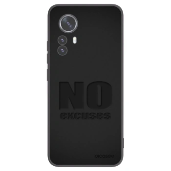 Picasee Μαύρη θήκη σιλικόνης για Xiaomi 12 Pro - No Excuses