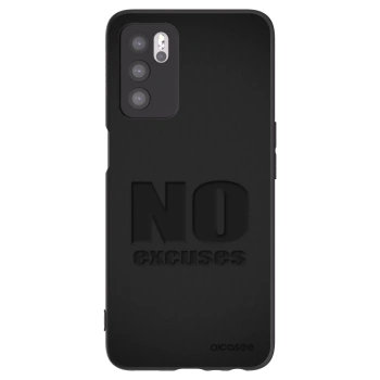 Picasee Μαύρη θήκη σιλικόνης για OPPO A16s - No Excuses
