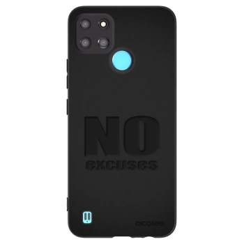 Picasee Μαύρη θήκη σιλικόνης για Realme C21Y - No Excuses