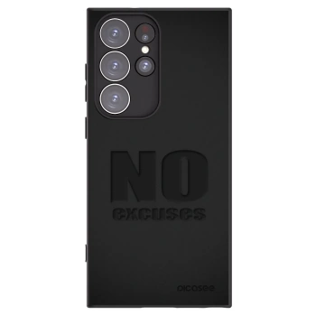 Picasee Μαύρη θήκη σιλικόνης για Samsung Galaxy S23 Ultra 5G - No Excuses