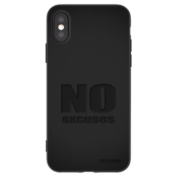 Picasee Μαύρη θήκη σιλικόνης για Apple iPhone X/XS - No Excuses