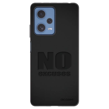 Picasee Μαύρη θήκη σιλικόνης για Xiaomi Redmi Note 12 Pro 5G - No Excuses