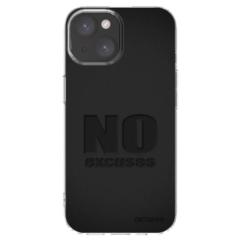 Picasee διαφανής θήκη σιλικόνης Apple iPhone 15 - No Excuses