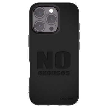 Picasee Μαύρη θήκη σιλικόνης για Apple iPhone 16 Pro - No Excuses