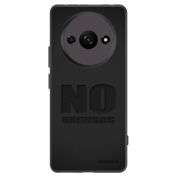 Picasee Μαύρη θήκη σιλικόνης για Xiaomi Redmi A3 - No Excuses