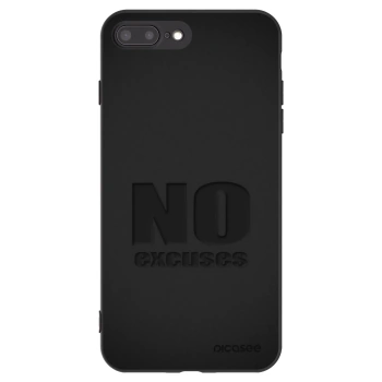 Picasee Μαύρη θήκη σιλικόνης για Apple iPhone 7 Plus - No Excuses