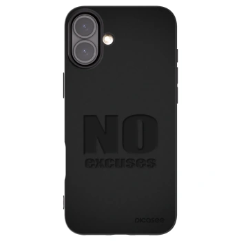 Picasee Μαύρη θήκη σιλικόνης για Apple iPhone 16 Plus - No Excuses