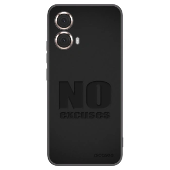 Picasee Μαύρη θήκη σιλικόνης για Motorola Moto G85 - No Excuses