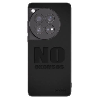 Picasee Μαύρη θήκη σιλικόνης για OnePlus 12 5G - No Excuses