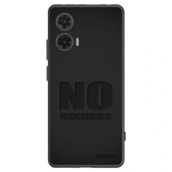 Picasee Μαύρη θήκη σιλικόνης για Motorola Moto G35 5G - No Excuses