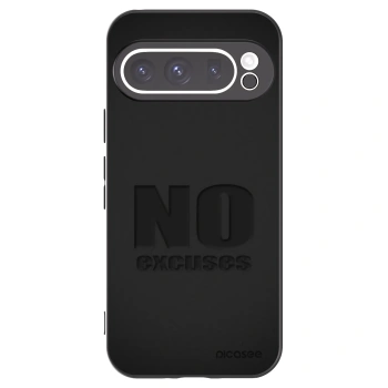Picasee Μαύρη θήκη σιλικόνης για Google Pixel 9 Pro - No Excuses