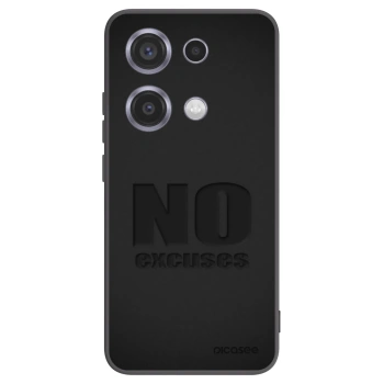 Picasee Μαύρη θήκη σιλικόνης για Xiaomi Redmi Note 14S - No Excuses