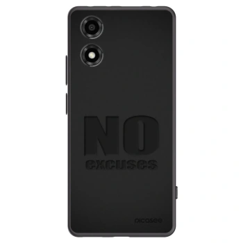 Picasee Μαύρη θήκη σιλικόνης για Motorola Moto E14 - No Excuses