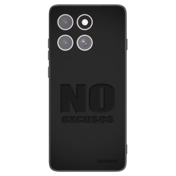 Picasee Μαύρη θήκη σιλικόνης για Motorola Edge 60 Pro - No Excuses