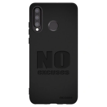 Picasee Μαύρη θήκη σιλικόνης για Huawei P30 Lite - No Excuses