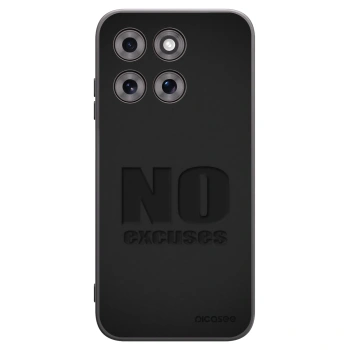 Picasee Μαύρη θήκη σιλικόνης για Motorola Moto G77 - No Excuses