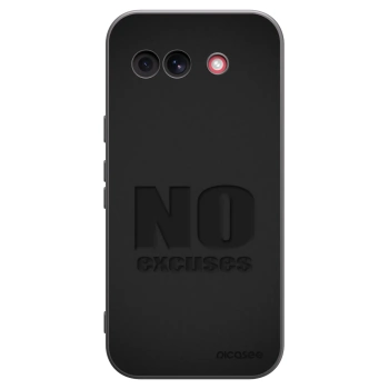 Picasee Μαύρη θήκη σιλικόνης για Google Pixel 10a - No Excuses