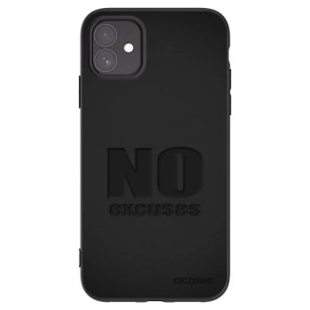 Picasee Μαύρη θήκη σιλικόνης για Apple iPhone 11 - No Excuses