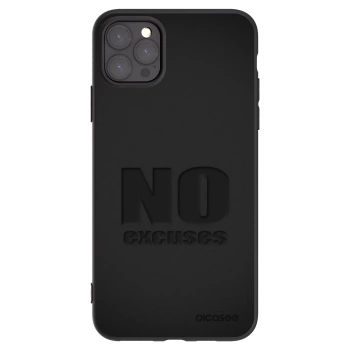 Picasee Μαύρη θήκη σιλικόνης για Apple iPhone 11 Pro Max - No Excuses
