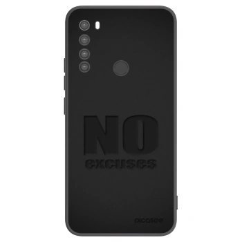 Picasee Μαύρη θήκη σιλικόνης για Xiaomi Redmi Note 8 - No Excuses