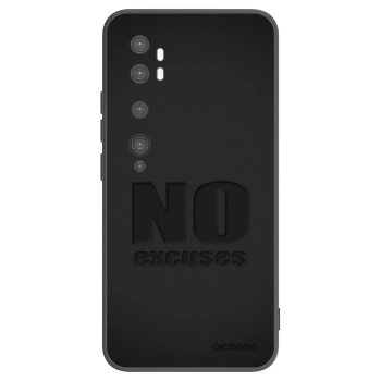 Picasee Μαύρη θήκη σιλικόνης για Xiaomi Mi Note 10 (Pro) - No Excuses