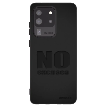 Picasee Μαύρη θήκη σιλικόνης για Samsung Galaxy S20 Ultra 5G G988F - No Excuses