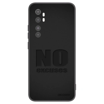 Picasee Μαύρη θήκη σιλικόνης για Xiaomi Mi Note 10 Lite - No Excuses